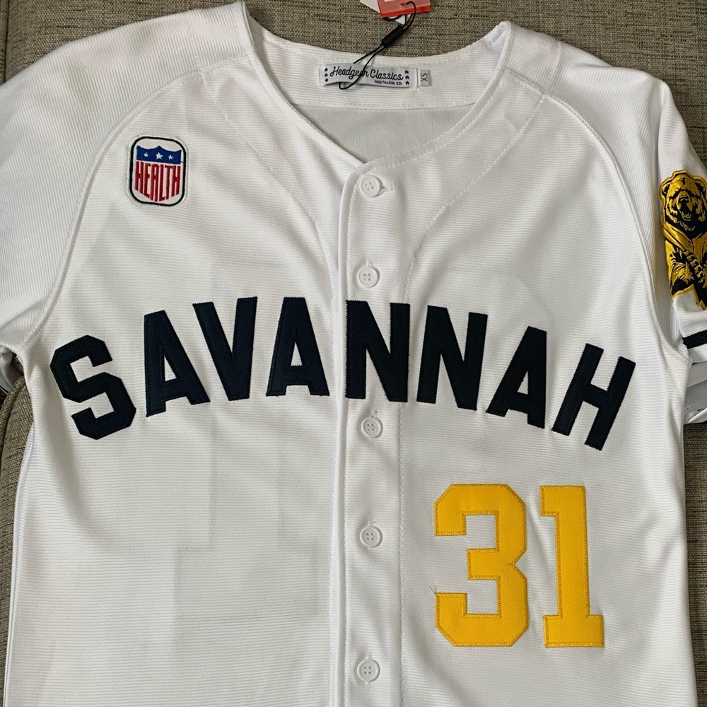 NWT HEADGEAR CLASSICS Savannah Bears Baseball Jersey in White, Size XS